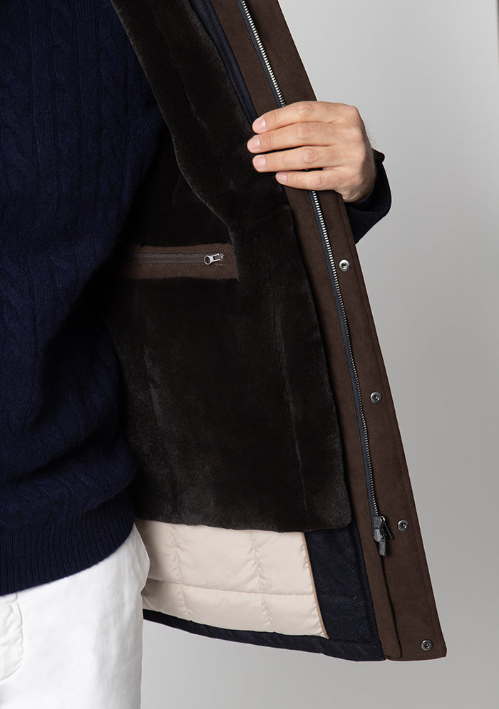 Verona Wool & Cashmere Parka with Rex Fur