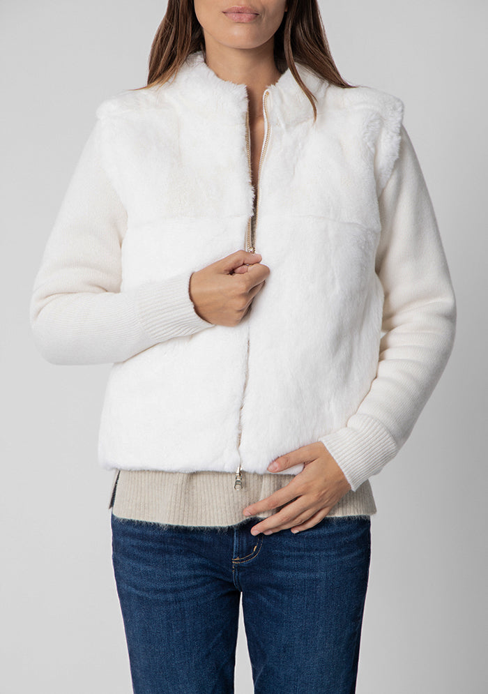 Cortina Women's Reversible Cashmere & Rex Fur Cardigan