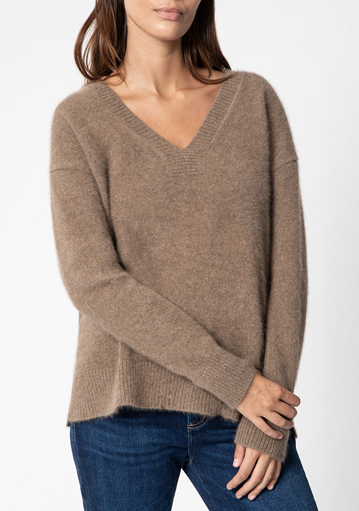 Asiago Women's Raccoon V-Neck Sweater