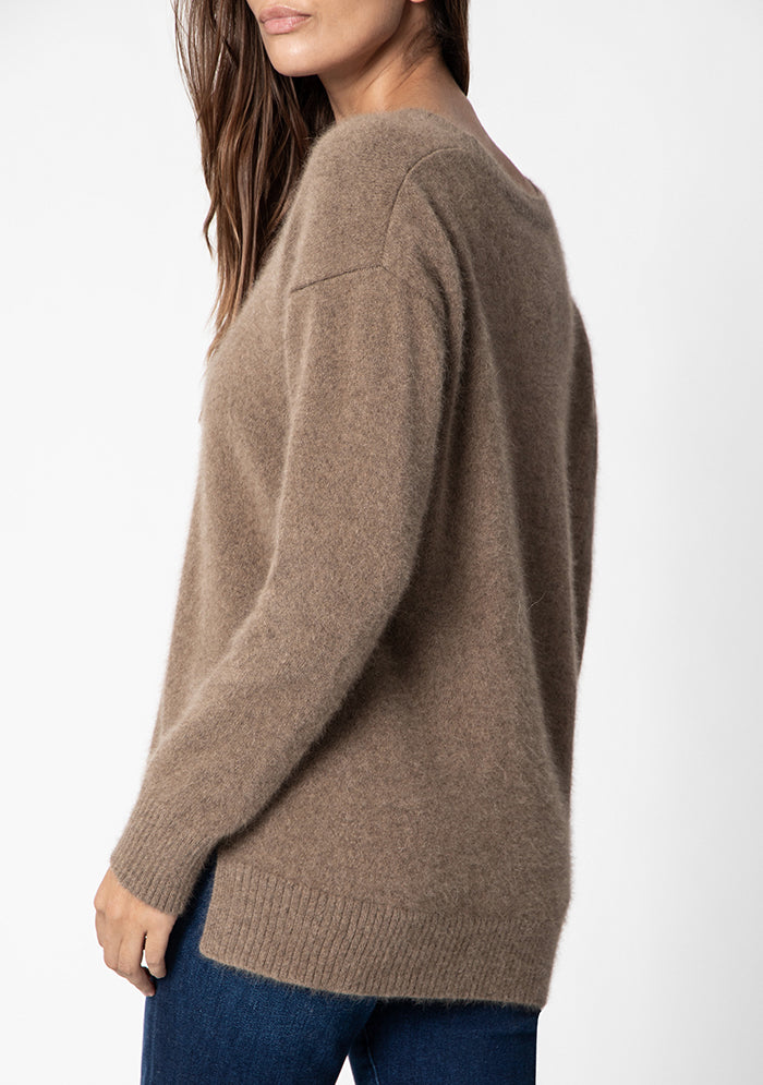 Asiago Women's Raccoon V-Neck Sweater