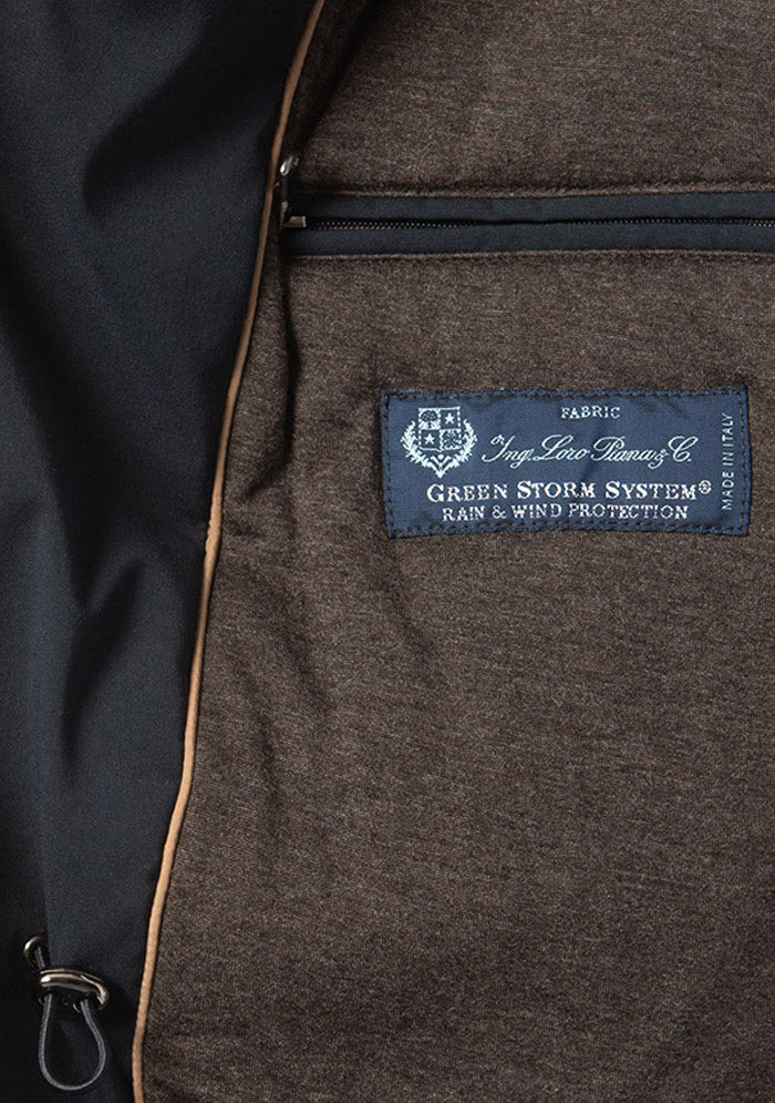 Silvano Stretch Wool Field Jacket with Beaver Fur Collar