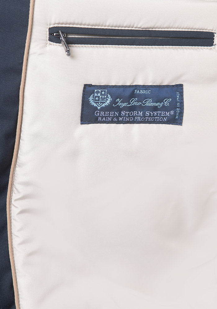 Teo Nylon Bomber with Beaver Fur Collar