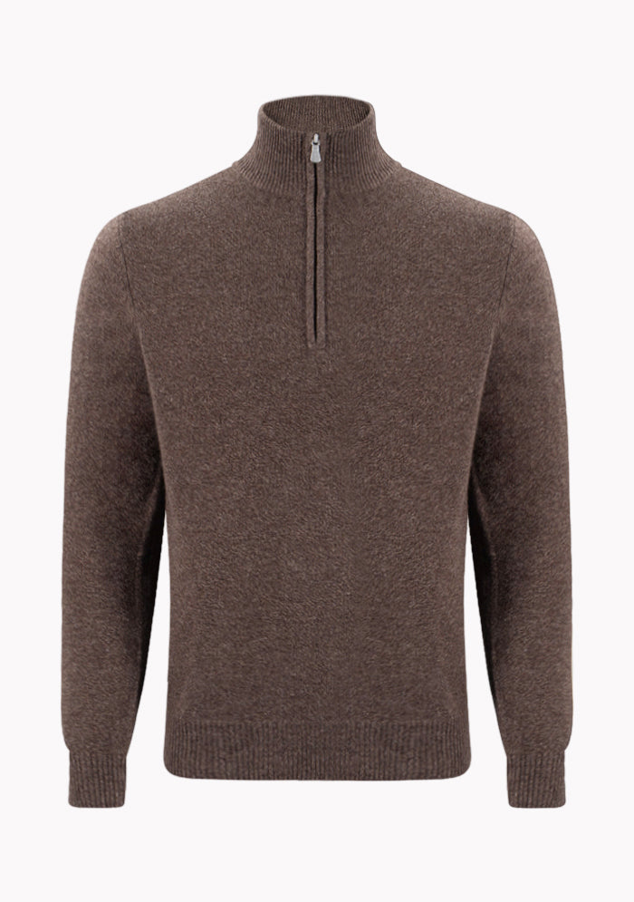 Trento Italian Cashmere Half-Zip Sweater
